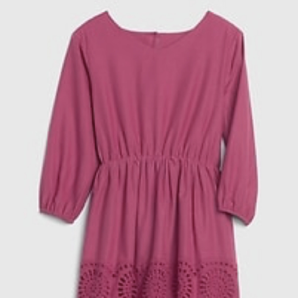 š„FINAL SALE: Gap Raspberry Embroidered Girls Dress - Picture 7 of 8